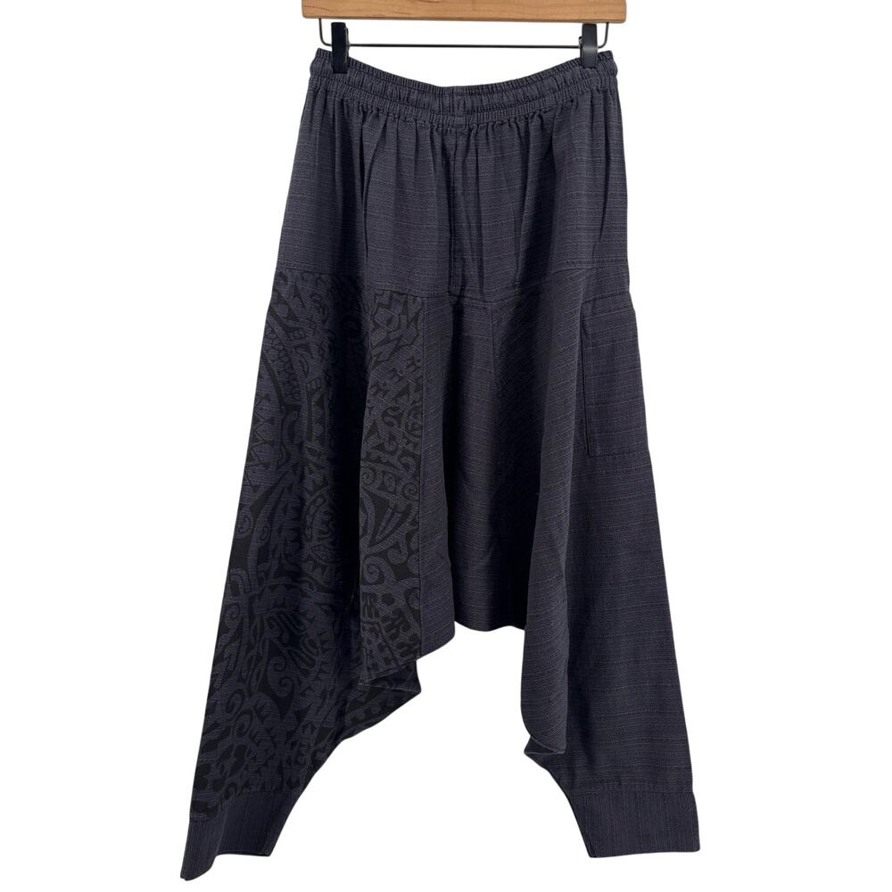 The Veshti Company Unisex Harem Pants Mythical Mana Black Long Staple Cotton